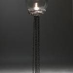 metalowa lampa stojąca wyjątkowa kula żarówka edisona łańcuch unikatowa wyjątkowa lampa podłogowa z łańcucha
